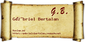 Gábriel Bertalan névjegykártya
