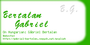 bertalan gabriel business card