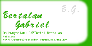 bertalan gabriel business card